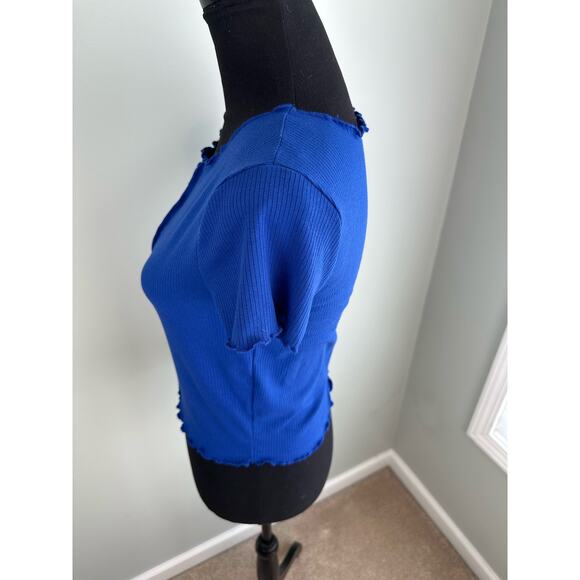 BUNDLE NWOT BP Lettuce Trim Tee Both Medium - Blue & Pink - Picture 3 of 10